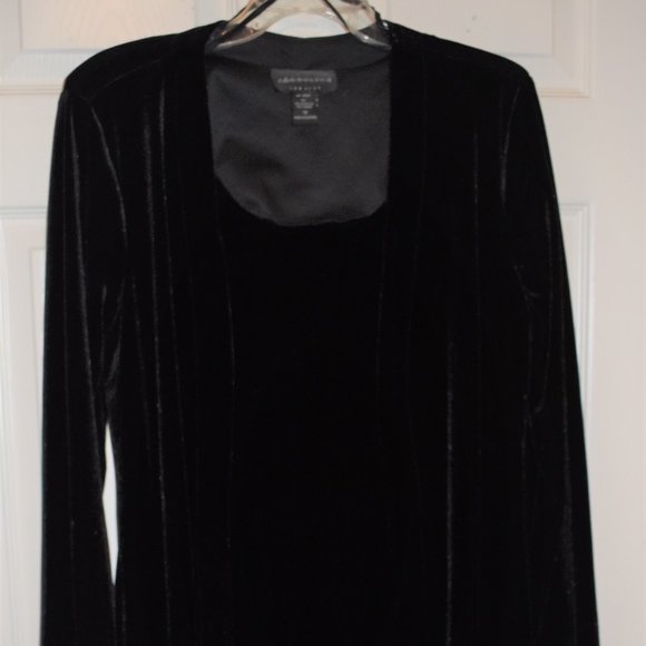 connected apparel Dresses & Skirts - Black "Velveteen" Dress - Supre Comfy